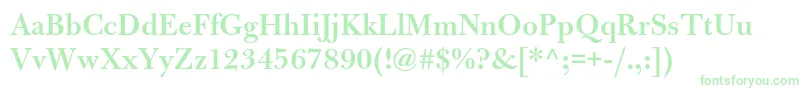 BulmermtstdSemibold Font – Green Fonts on White Background