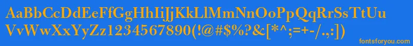 BulmermtstdSemibold Font – Orange Fonts on Blue Background