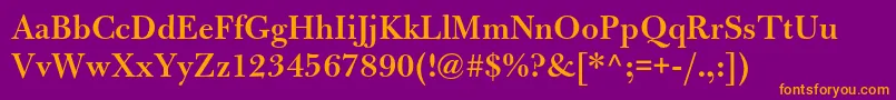 BulmermtstdSemibold Font – Orange Fonts on Purple Background