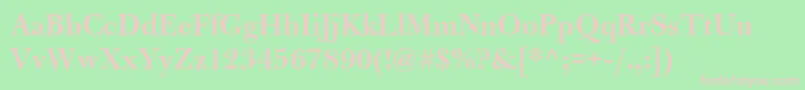 BulmermtstdSemibold Font – Pink Fonts on Green Background