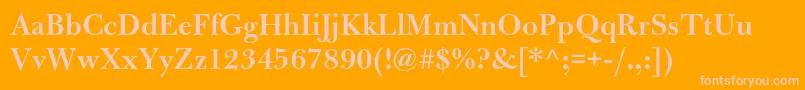 BulmermtstdSemibold Font – Pink Fonts on Orange Background
