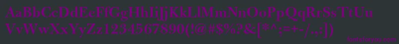 フォントBulmermtstdSemibold – 黒い背景に紫のフォント