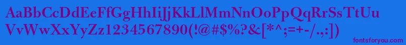 BulmermtstdSemibold Font – Purple Fonts on Blue Background