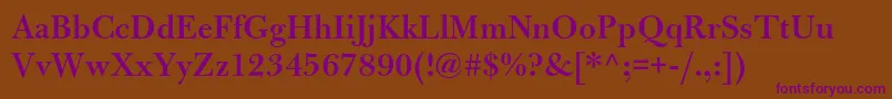 BulmermtstdSemibold Font – Purple Fonts on Brown Background