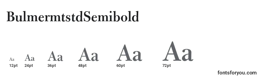 Размеры шрифта BulmermtstdSemibold