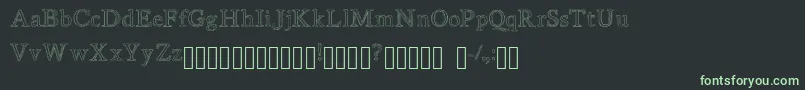 Шрифт Kersse – зелёные шрифты на чёрном фоне