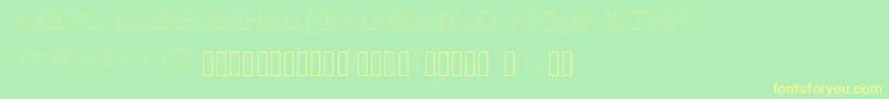 Шрифт Kersse – жёлтые шрифты на зелёном фоне