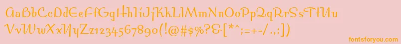 Bossanovamvbstd Font – Orange Fonts on Pink Background