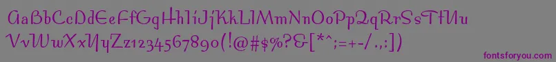 Bossanovamvbstd Font – Purple Fonts on Gray Background