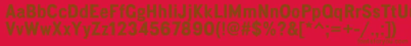 Czcionka Pennylanecorrodedbold – brązowe czcionki na czerwonym tle