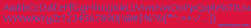 BriemscriptstdLight Font – Blue Fonts on Red Background