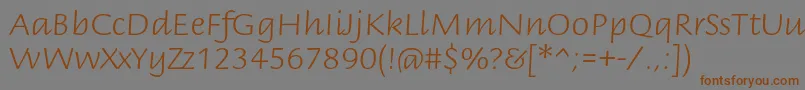 Подробнее о шрифте BriemscriptstdLight Шрифт BriemscriptstdLight – коричневые шрифты на сером фоне