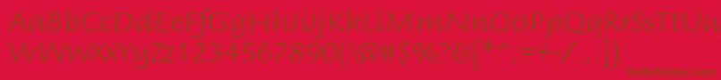 BriemscriptstdLight-Schriftart – Braune Schriften auf rotem Hintergrund