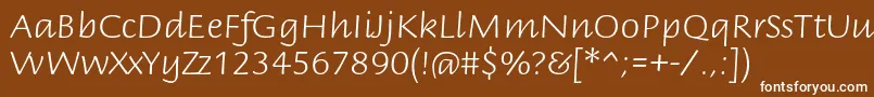 BriemscriptstdLight Font – White Fonts on Brown Background