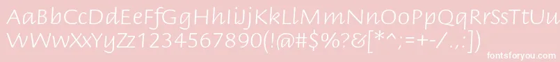 BriemscriptstdLight Font – White Fonts on Pink Background