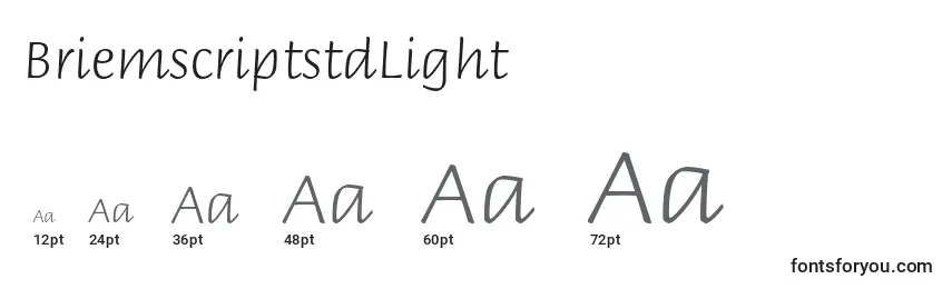 BriemscriptstdLight Font Sizes