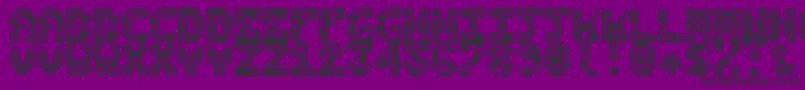 Czcionka SidesV1.0 – czarne czcionki na fioletowym tle