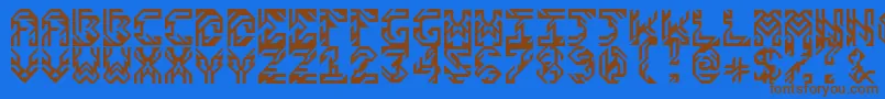 SidesV1.0 Font – Brown Fonts on Blue Background