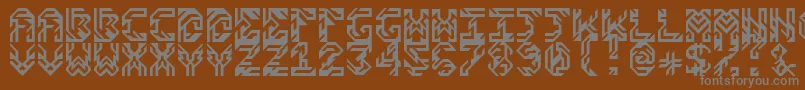 SidesV1.0-Schriftart – Graue Schriften auf braunem Hintergrund