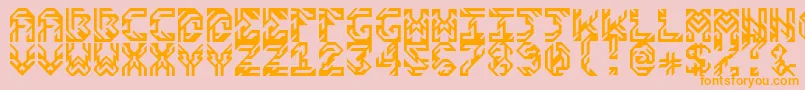 SidesV1.0 Font – Orange Fonts on Pink Background