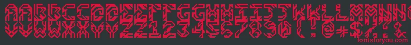 Czcionka SidesV1.0 – czerwone czcionki na czarnym tle