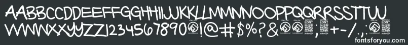 BarterwithagypsyThin Font – White Fonts on Black Background