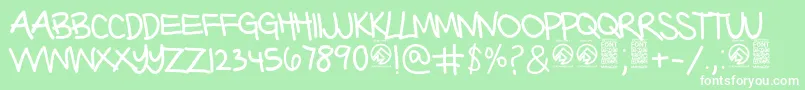 BarterwithagypsyThin Font – White Fonts on Green Background