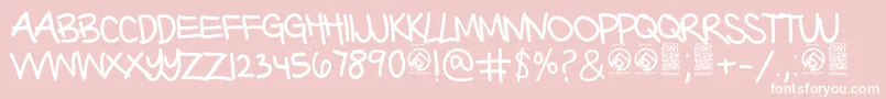 BarterwithagypsyThin Font – White Fonts on Pink Background