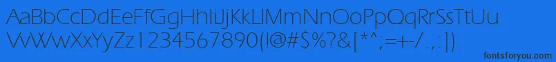 Ergoelight Font – Black Fonts on Blue Background