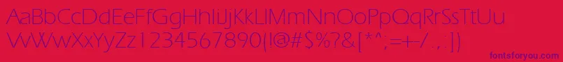 Ergoelight Font – Purple Fonts on Red Background