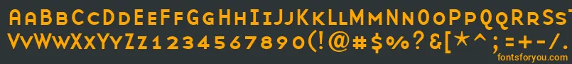 Шрифт BaseninesmallcapsRegular – оранжевые шрифты на чёрном фоне