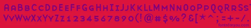 BaseninesmallcapsRegular Font – Purple Fonts on Red Background