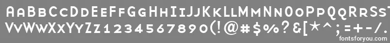 フォントBaseninesmallcapsRegular – 灰色の背景に白い文字