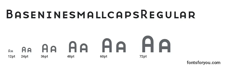 Размеры шрифта BaseninesmallcapsRegular