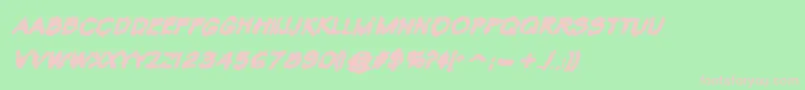 VtcKrinkleKutBoldItalic Font – Pink Fonts on Green Background