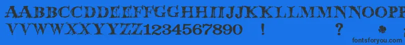 JmhWolfa Font – Black Fonts on Blue Background