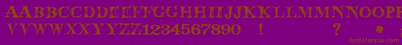 JmhWolfa Font – Brown Fonts on Purple Background