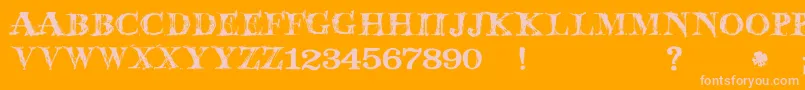 JmhWolfa Font – Pink Fonts on Orange Background