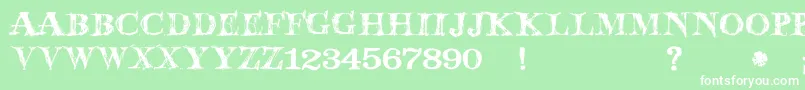 JmhWolfa Font – White Fonts on Green Background