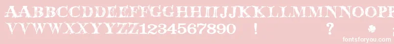 JmhWolfa Font – White Fonts on Pink Background