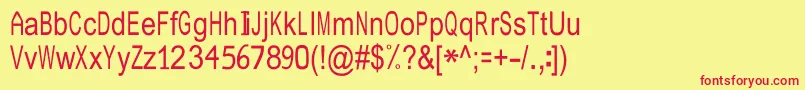 JuliasoftSpecialFontN1 Font – Red Fonts on Yellow Background