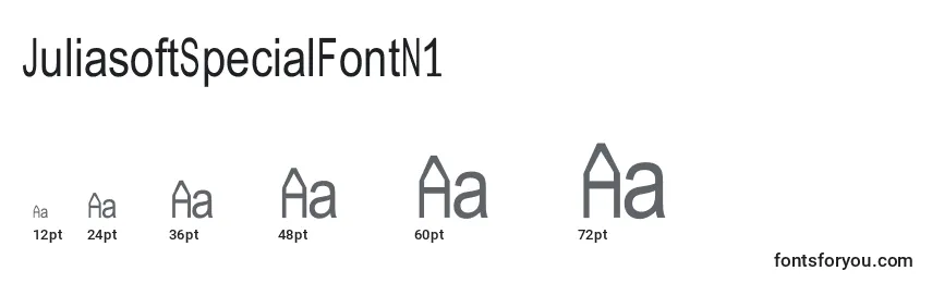 JuliasoftSpecialFontN1 Font Sizes