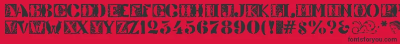 Veneto Font – Black Fonts on Red Background