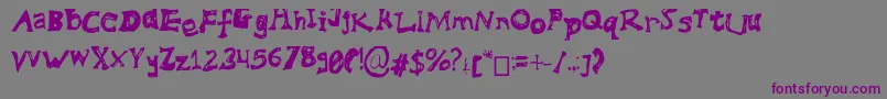 MessedUp Font – Purple Fonts on Gray Background