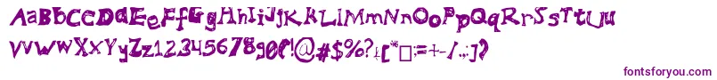 MessedUp Font – Purple Fonts on White Background