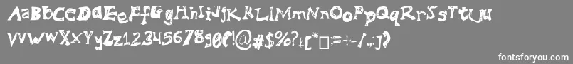 MessedUp Font – White Fonts on Gray Background