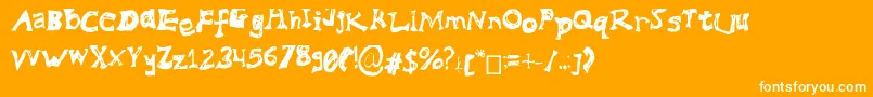Подробнее о шрифте MessedUp Шрифт MessedUp – белые шрифты на оранжевом фоне