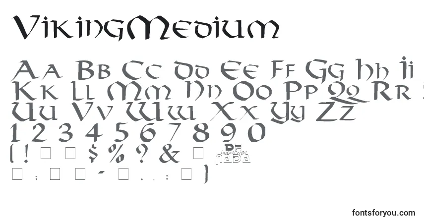 Czcionka VikingMedium – alfabet, cyfry, specjalne znaki