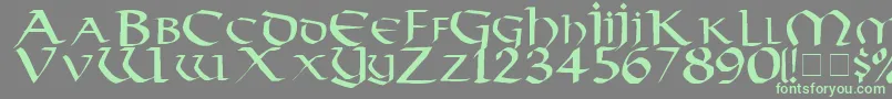 VikingMedium Font – Green Fonts on Gray Background