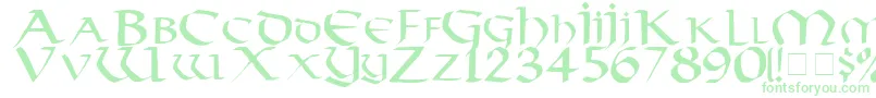 VikingMedium Font – Green Fonts on White Background